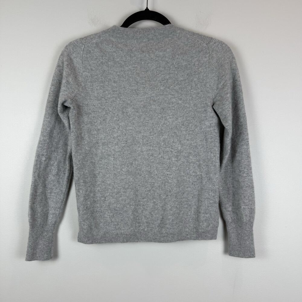 J.Crew 100% Cashmere Sweater Womens Small Gray Classic Crewneck Quiet Luxury - Picture 4 of 6